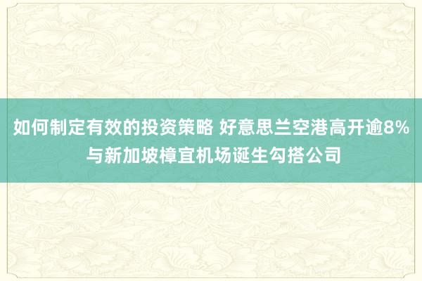 如何制定有效的投资策略 好意思兰空港高开逾8% 与新加坡樟宜机场诞生勾搭公司