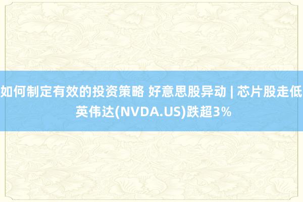 如何制定有效的投资策略 好意思股异动 | 芯片股走低 英伟达(NVDA.US)跌超3%