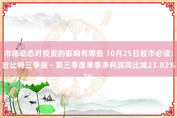 市场动态对投资的影响有哪些 10月25日股市必读：吉比特三季报 - 第三季度单季净利润同比减23.82%