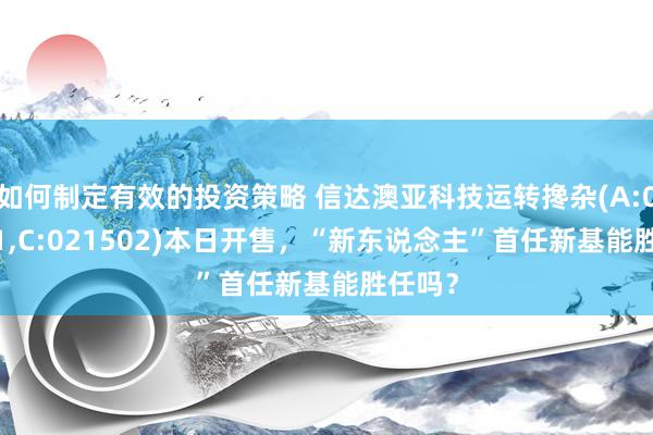 如何制定有效的投资策略 信达澳亚科技运转搀杂(A:021501,C:021502)本日开售，“新东说念主”首任新基能胜任吗？