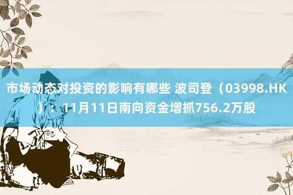 市场动态对投资的影响有哪些 波司登（03998.HK）：11月11日南向资金增抓756.2万股