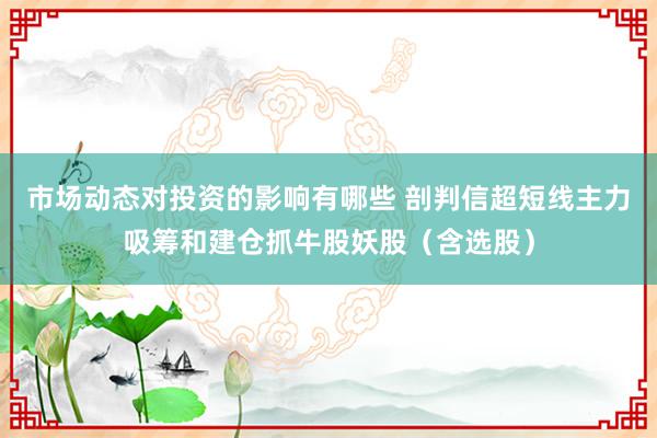 市场动态对投资的影响有哪些 剖判信超短线主力吸筹和建仓抓牛股妖股（含选股）