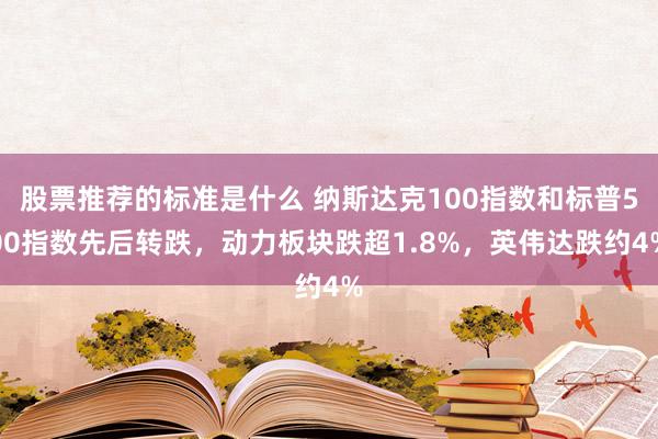 股票推荐的标准是什么 纳斯达克100指数和标普500指数先后转跌，动力板块跌超1.8%，英伟达跌约4%