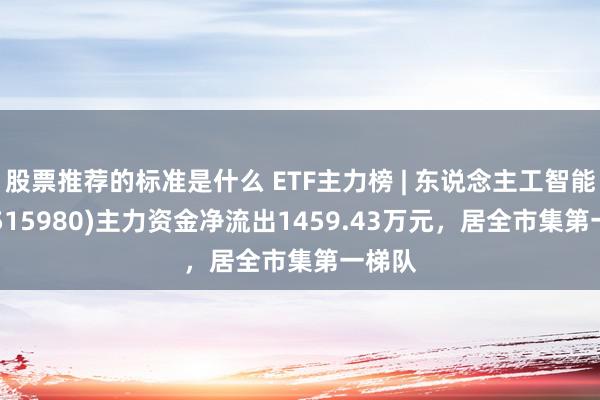 股票推荐的标准是什么 ETF主力榜 | 东说念主工智能ETF(515980)主力资金净流出1459.43万元，居全市集第一梯队