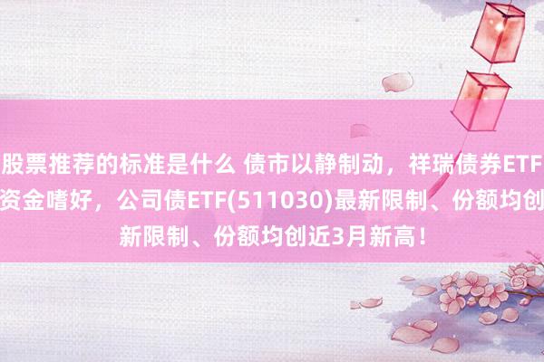 股票推荐的标准是什么 债市以静制动，祥瑞债券ETF三剑客备受资金嗜好，公司债ETF(511030)最新限制、份额均创近3月新高！