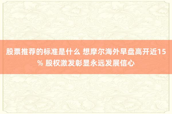 股票推荐的标准是什么 想摩尔海外早盘高开近15% 股权激发彰显永远发展信心