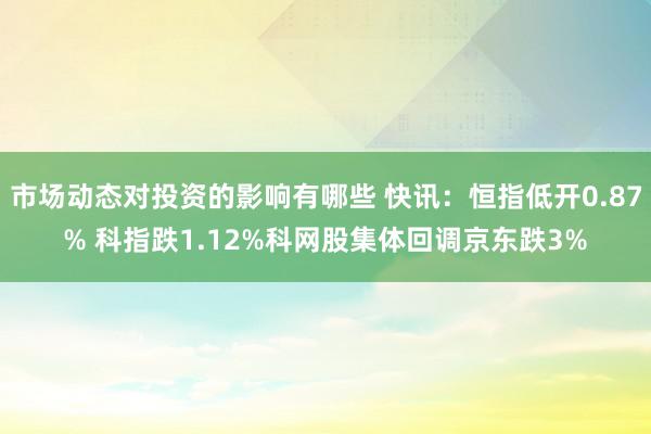 市场动态对投资的影响有哪些 快讯：恒指低开0.87% 科指跌1.12%科网股集体回调京东跌3%